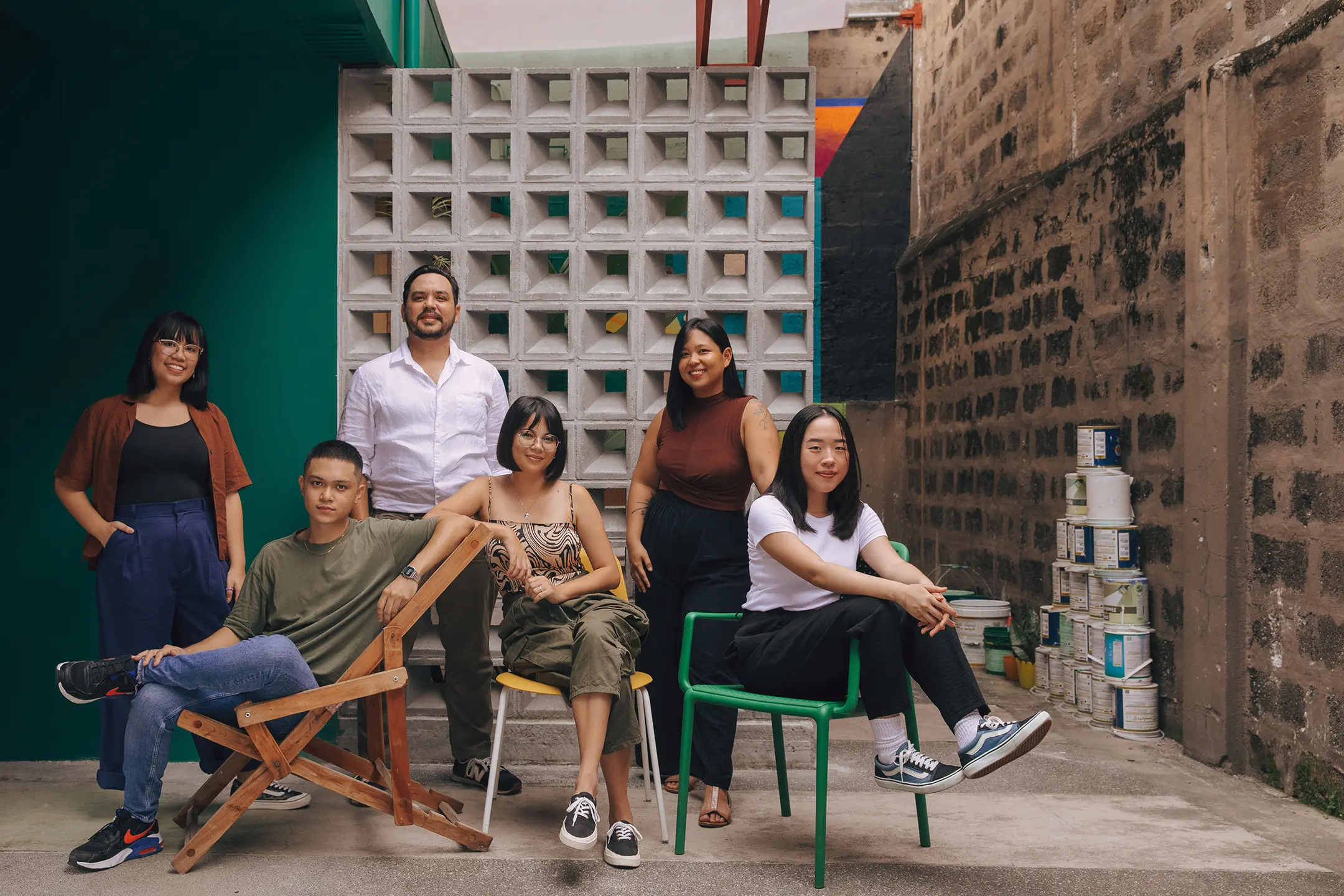 NS Design Team in Studio Courtyard